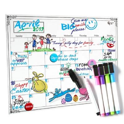 China Form Customized Hot Selling Magnetic Monthly Calendar Form Dry Erase Planner Whiteboard For Sale for sale