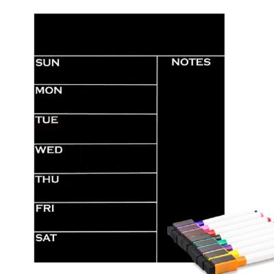 China Form Hot Amazon Sale Planner Magnetic Blackboard Calendar Monthly Message Table Note Chalk Board For Fridge for sale