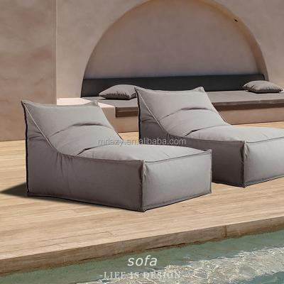 China Outdoor waterproof beanbag chair bean bag top cover beach bean bag chair removable luxury back lazy sofa lazy sofa cover for sale