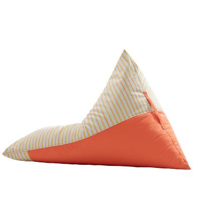 China Comfortable Lightweight Japanese Style Triangle Art Back Support Sat Design Bean Bag Chair Living Room Sofa Chair for sale