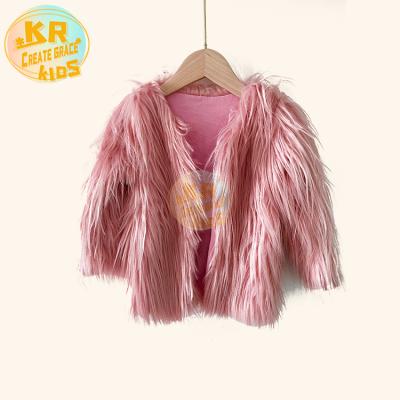 China Wholesale Girls Woven Fur Coat Plus Size Kids Fur Coats Plus Size Coats Girls Clothing Children Clothing for sale