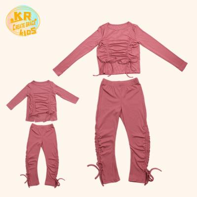 China 2021 Kids Girls Outfits Popular Casual Jogger Stacked Costume Girl's Clothing Sets Autumn Sets Children for sale