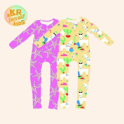 China Casual Hot Selling Long Sleeves O Neck Milk Silk Baby Print Pajamas for sale