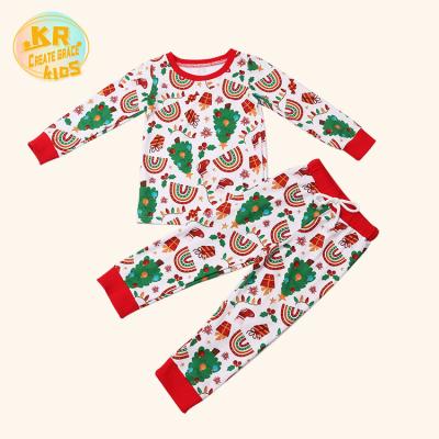 China 2021 Christmas New Arrivals Casual Cartoon Long Sleeve Pajamas For Kids Set for sale