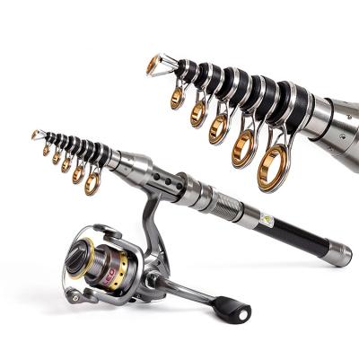 China Heavy Saltwater Boat Fishing Rod Fishing Rod Combo FULL Kit Travel China Spinning Carbon Flexible Fishing Rod Telescopic and Spinning Reel for sale