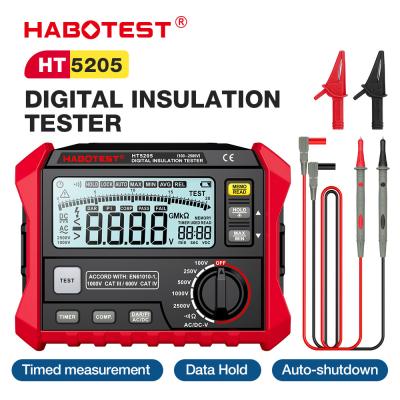 China HT5205 Digital Insulation Resistance Tester High-Precision 2500V Voltmeter Resistance Meter 0~200GΩ Megohmeter Ohmmeter for sale