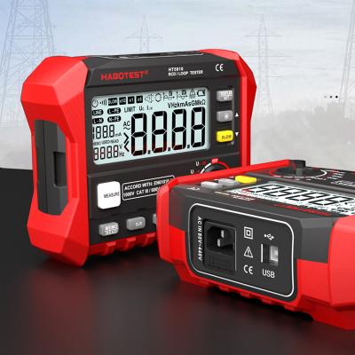 China HT5910 Leakage Switch Tester LCD Digital Resistance Meter RCD/Loop Tester 1000 Data Storage Voltmeter Megohmmeter for sale