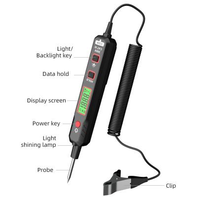 China HT86A Car Voltage Detector Pen Non Contact Voltage Tester Continuity Resistance Ohm Meter Car Fault Circuit Test Pencil for sale