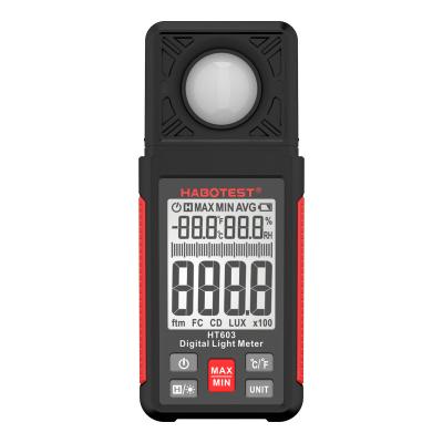 China HT603 200,000 Lux Auto Digital Lux Meter Light Meter Digital Illuminance Meter for sale