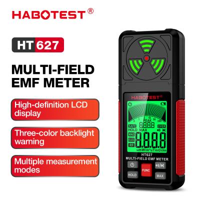 China HT627 Medidor de EMF Detector profesional de radiación de campo electromagnético Medidor portátil de advertencia de radiofrecuencia en venta