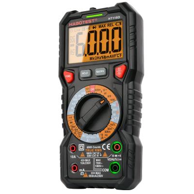 China Digitale Multimeterht118d Basical Type AC gelijkstroom van het Voltagemeetapparaat Ware RMS de Voltmeterampèremeter 6000 van Live Test Ohm Hz NCV Tellingen Te koop