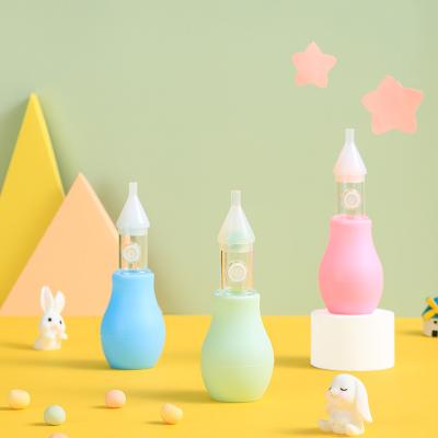 China BPA factory direct sale anti reflux nose baby free vacuum cleaner solid silicone pump nose cleaner for sale