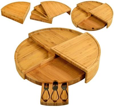 China Wholesale High Quality Viable Wooden Cheese Board Cheese Cutting Board Set With Cutlery for sale