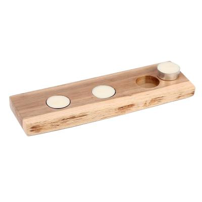 China 2022 ECO-frendly Live Edge Tealight Candle Holder Acacia Wood for sale