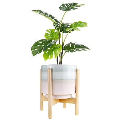 China Nice Modern Flower Indoor Wooden Pot Stand For Tall Plants, Snake Plant, Fit For 10-12 Inch Planter for sale