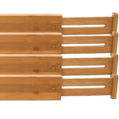 China Viable Bamboo Kitchen Expandable Adjustable Drawer Organizer for sale