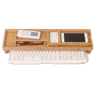 China Universal Sustainable Popular Bamboo Desktop Organizer for sale