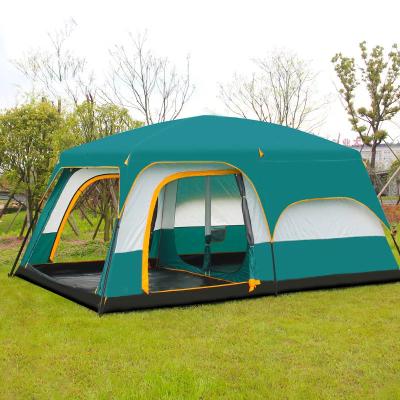 China Camouflage/Field Game Ultralarge 12 Person Tent Double Layers Outdoor 2living Rooms And Party Camping Large Outdoor 1hall Family Camping Tent Large Tents for sale