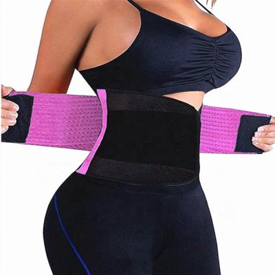 China Adult Woman Bodybuilding Lumbar Purple Swet Adjustable Duty Neoprene Belt Waist Support Waist Trimmer Trainer Sweat Belt for sale