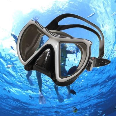 China Wholesale MK-M24 Super Hard Clean Tempered Glass Adjustable Silicone Strap Watersport Snorkel Mask for sale