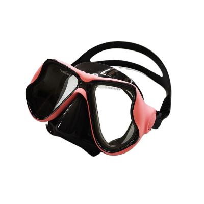 China Dive Equipment Mask Tempered Glass Low Volume Silicone Hard Air Diving Mask For Scuba Divers for sale