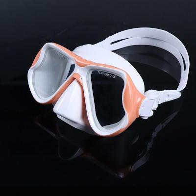 China MKC-202 Face Fit Kits Dive Mask Snorkel Water Sport Silicone Tempered Glass Diving Goggles for sale