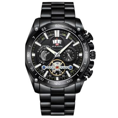 China Auto Date 2022 new trend men's non-automatic mechanical watch Tuo multi-function flywheel watch hollow fashion luminous watch for sale