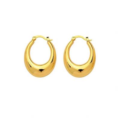 China TRENDY Small luxury CELI Oval U-shaped drop metal earrings with high quality quality earrings for sale