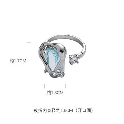 China CLASSIC Zircon Ring For Women Trendy Elegant Geometric Vintage Handmade Luxury Ring Woman Jewelry Gifts for sale