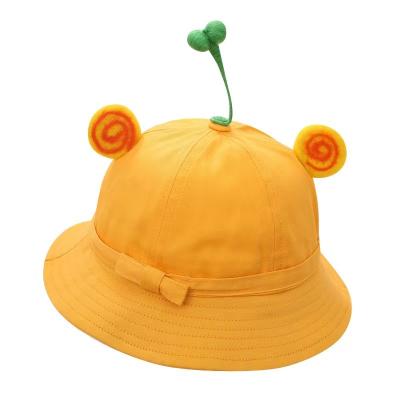 China Image Japanese cute rabbit ears frog cute parent-child fisherman hat cartoon basin hat student safety little yellow hat visor for sale