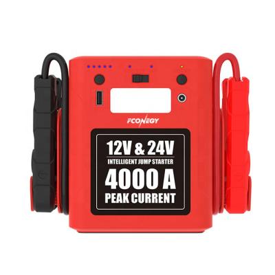 China Portable Car 12V/24V Jump Starter 42000mah Strong Powerful Truck Jump Launcher 213x166x112mm for sale