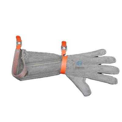 China 8 15 19 21CM Long Cuff Metal Mesh Cut Heavy Duty Heavy Duty Gloves Stainless Steel Cut for sale