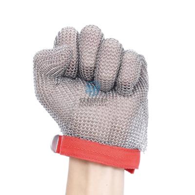 China ring mesh stainless steel undercut welded hand safety cut resistant gloves for sale