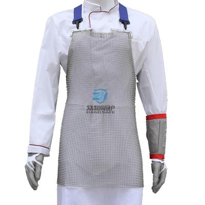 China Protective Body Chest And Torso Anti Cut Stainless Steel Chainmail Apron For Butcher for sale