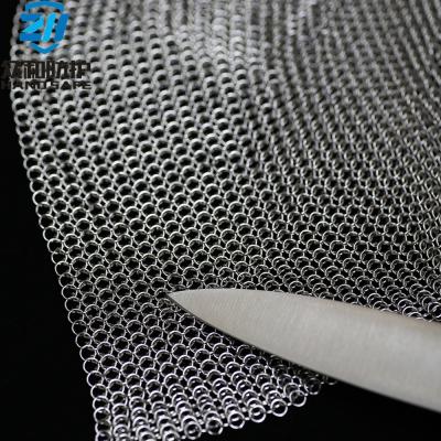 China Cut Heavy Duty Welded Stainless Steel Ring Mesh Chainmail Pieces for sale