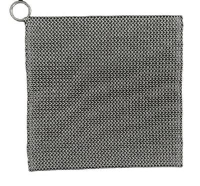 China Sustainable Factory Offered 316L Stainless Steel Ring Mesh Dish Cleaning Scrubber for sale