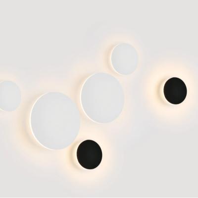 China Lighting Works Factory Price Scones Corner Simple Aluminum Hotel Nordic Modern Round Shape Art Wall Light For House Decoration for sale