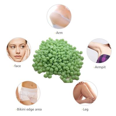 China YORKMA 1kg Hair Removal Green Tea Wax Beads Depilatory Hot Film Wax Strip Less Hard Wax Beads For Hair Removal for sale