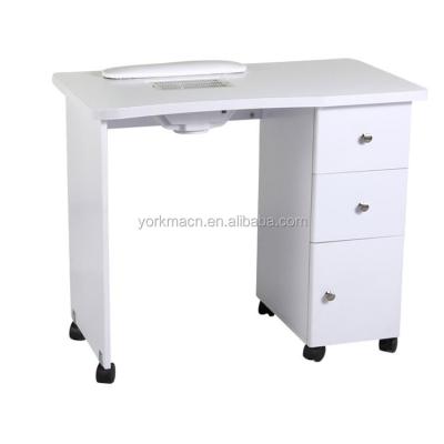 China High Quality Nail Table Nail Bar Tables With Professional Darft Fan Nail Technician Tables For Beauty Salon for sale