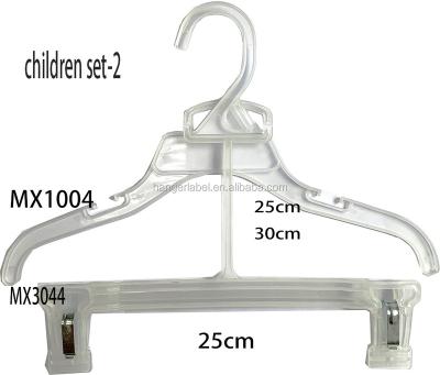 China SHOW Kids Hangers With Clips, Kids Plastic Hanger With Clips, Kids Clip Hanger for sale