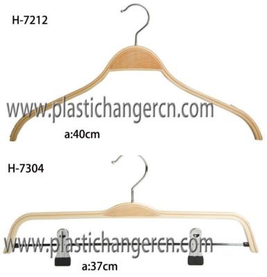 China SHOW laminated wood hanger, plywood wood hanger, laminate hangers for sale