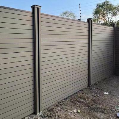 China Eco - Friendly Quanshi Wood Grain High - Grade Wpc Fence Panels for sale