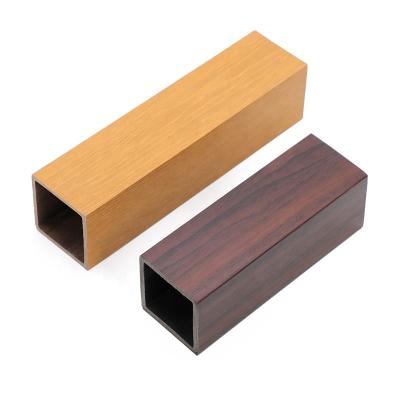 China Modern Hot Selling Wood Timber WPC Plastic Composite Tubes For Interior Wall for sale