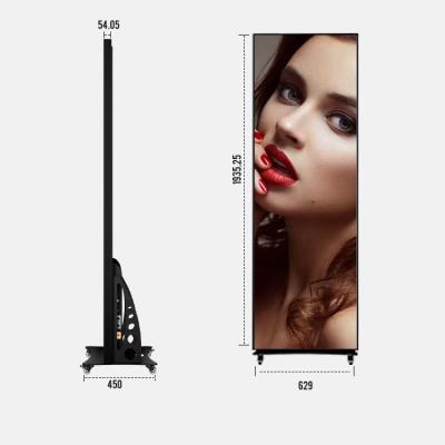 China P2.5 P3 Screen Poster Display Indoor Events Airport Digital Led Mall Led Display Indoor Advertising Mirror Poster Led Display screen for sale