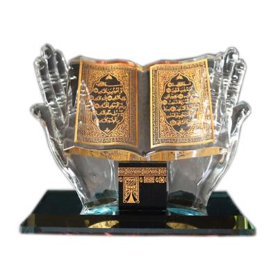 China Wholesale Wedding Crystal Kaaba With Islamic Muslim Quran Decorative Crystal Book Souvenirs Middle East Gifts for sale