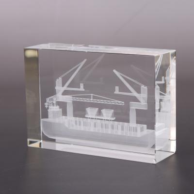 China Wholesale Photo Crystal Frame Block Europe Boming Pujiang 3D Cube 2D Laser Engrave Crystal Cube for sale