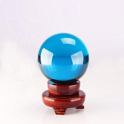 China Europe 60mm 80mm 100mm Feng Shui Crystal Glass Ball With Stand K9 Solid Colorful Crystal Ball Souvenir for sale