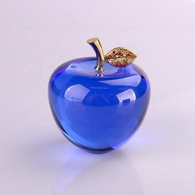 China Wholesale Europe Colorful Polished Crystal Apples For Souvenir Gifts for sale