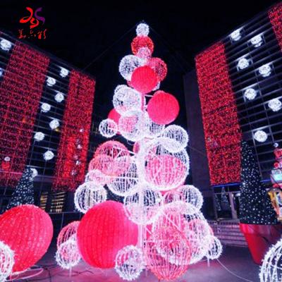 China Commercial Use 18 Years Experience Giant 20ft 30ft 40ft LED Christmas Tree Stand Decoration Outdoor 50ft Artificial Christmas Tree for sale