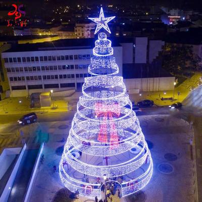 China New Year Commercial Outdoor Giant 3d LED Pattern Lighted 10m White Christmas Tree 20ft 30ft 40ft 50ft 60ft Use for sale